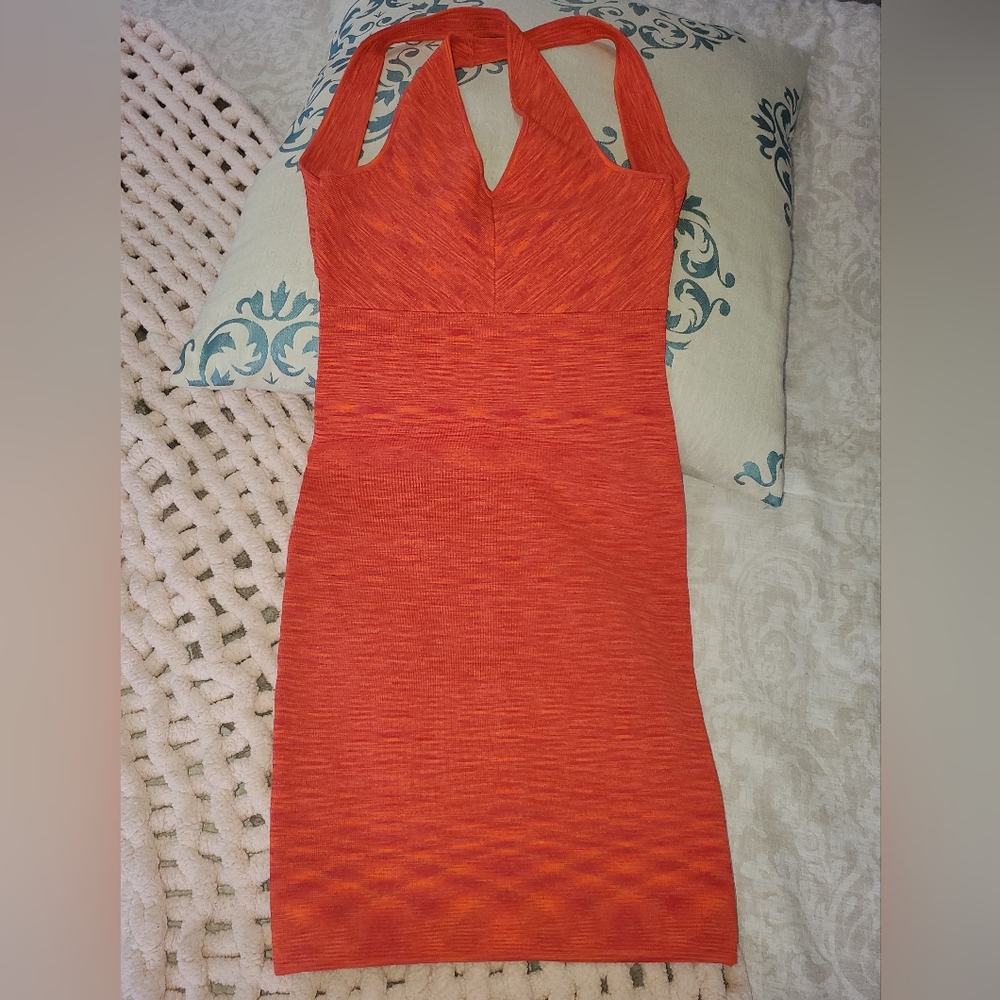 Guess, Bodycon Dress, Orange, Size M